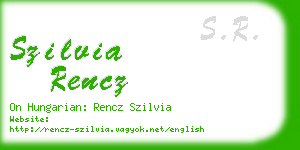 szilvia rencz business card